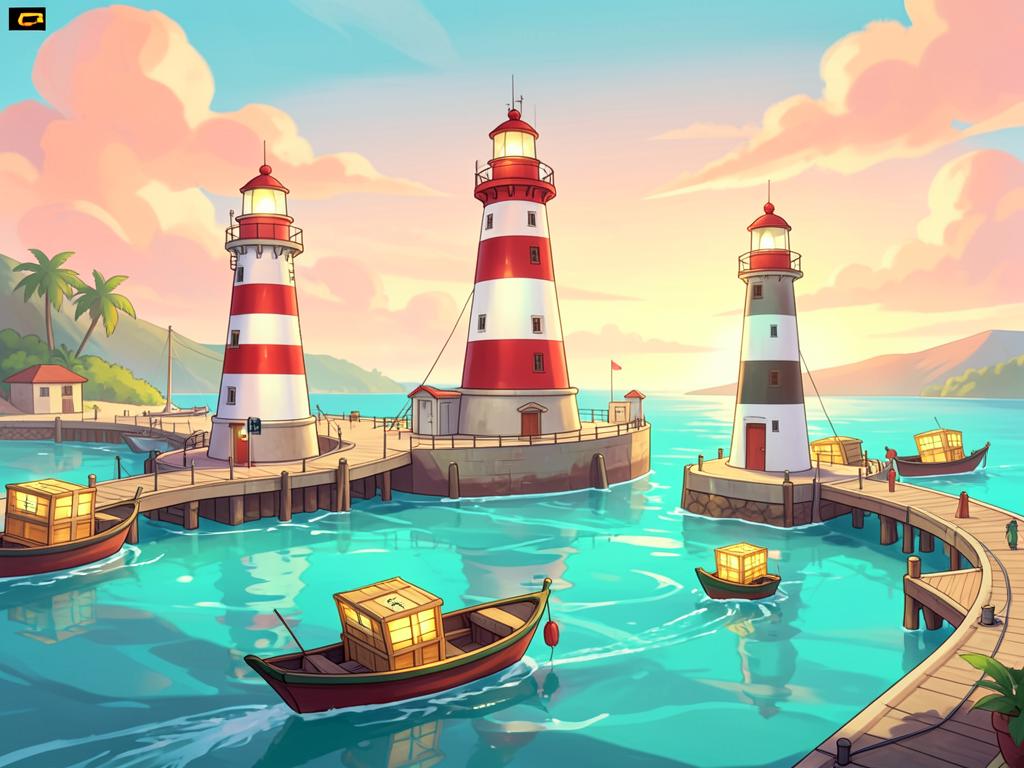 Illustrated scene from Ledger Lighthouse