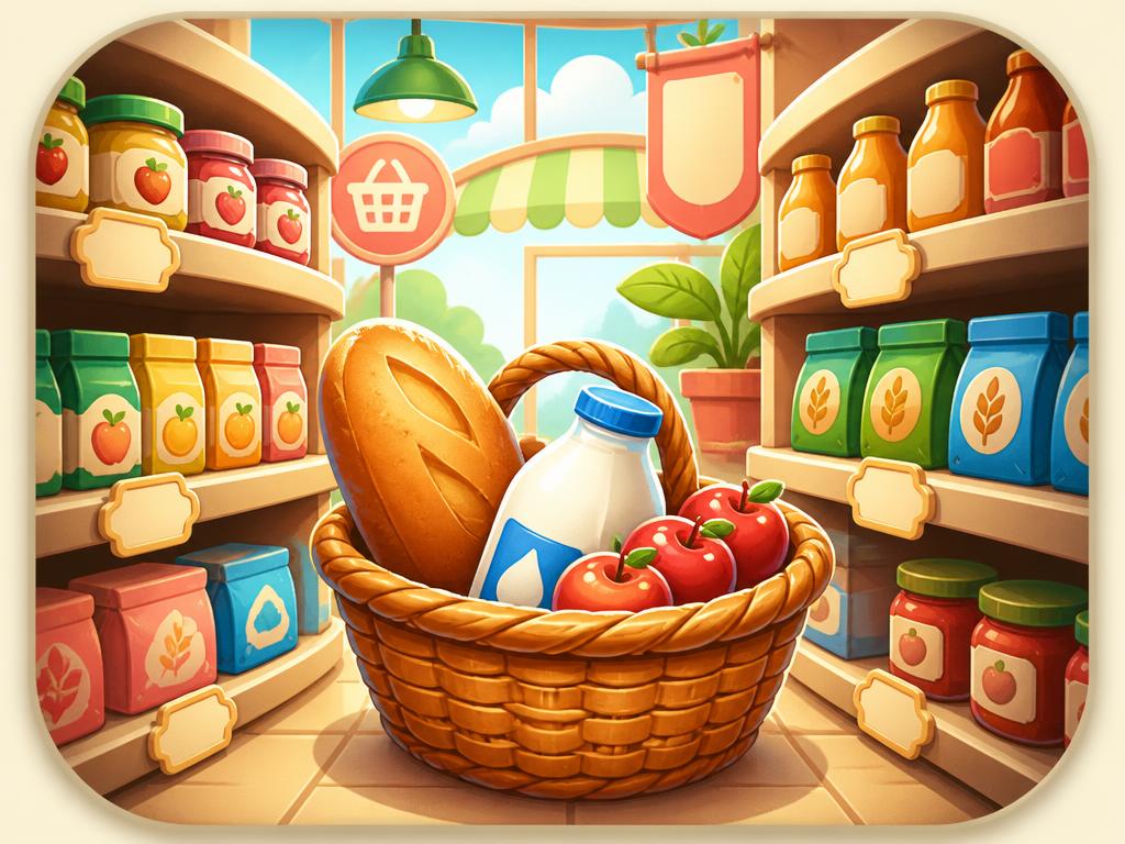 Illustrated scene from Smart Shop